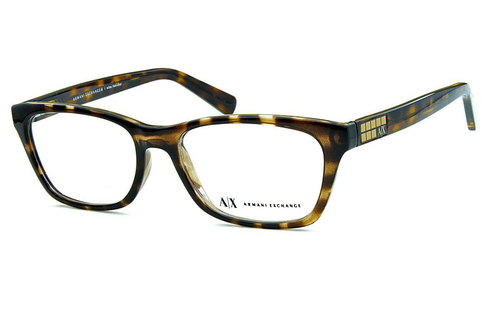 Óculos Armani Exchange AX3006 Marrom demi tartaruga logo dourado