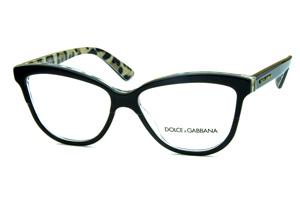 Óculos Dolce & Gabbana DG 3229 Preto com onça na parte interna