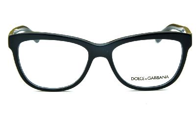 Óculos de grau Dolce & Gabbana em acetato preto piano para mulheres