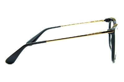 Óculos Dolce & Gabbana DG 3259 Preto com hastes de metal dourado
