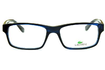 Óculos Lacoste L2705 Azul marinho com logo de metal na haste