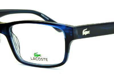 Óculos Lacoste L2705 Azul marinho com logo de metal na haste