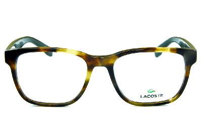 Óculos Lacoste L2748 Acetato Demi tartaruga com haste verde musgo 