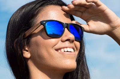 Lente de Grau Acrílica com Tratamento de Espelhamento Azul Pacific .:. Todos os graus
