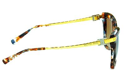 Óculos de Sol Michael Kors Audrina 3 em acetato marrom mesclado com hastes de metal