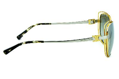 Óculos de Sol Michael Kors Audrina1 metal dourado e prata lentes espelhadas feminino