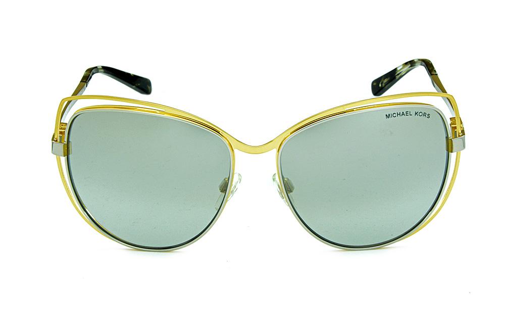 Óculos de Sol Michael Kors Audrina1 metal dourado e prata lentes espelhadas feminino