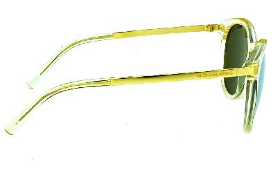 Óculos de Sol Michael Kors Adrianna 3 acetato amarelo transparente e lentes espelhadas