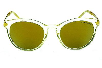 Óculos de Sol Michael Kors Adrianna 3 acetato amarelo transparente e lentes espelhadas