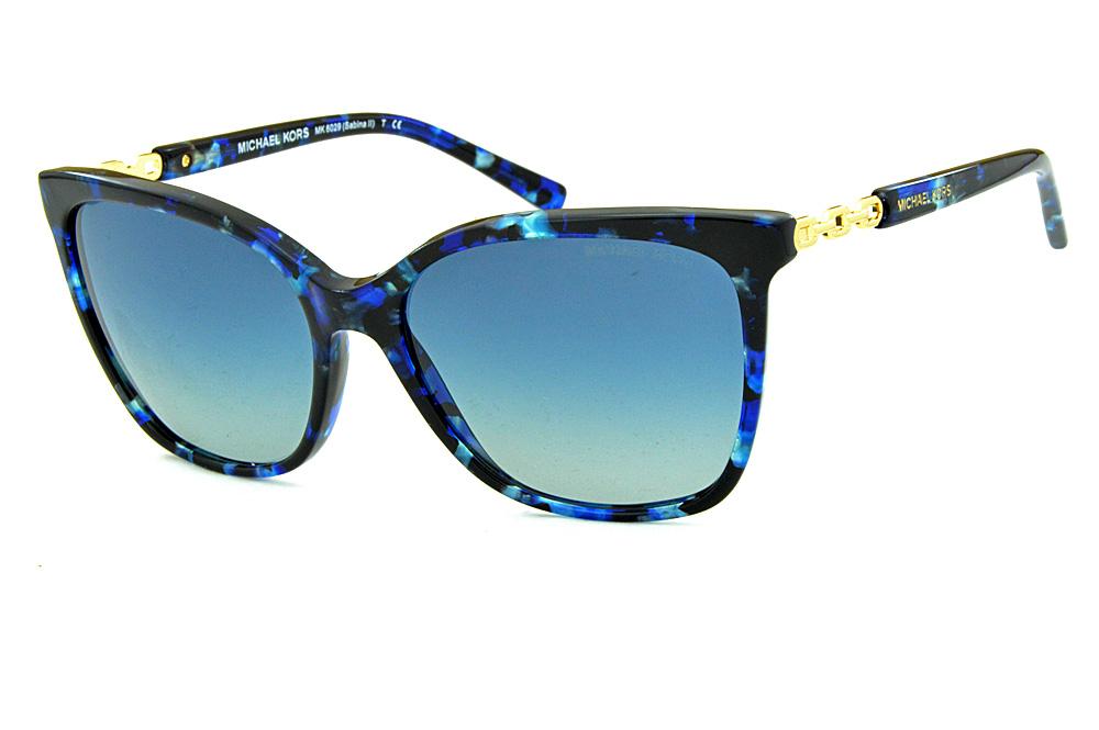 Óculos de Sol Michael Kors MK6029 Sabina 2 Azul efeito tartaruga