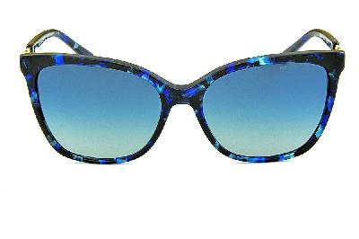 Óculos de Sol Michael Kors Sabina 2 em acetato azul efeito tartaruga e lentes em degradê