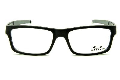 Óculos Oakley OX 8026 Currency Acetato preto fosco com detalhes cinza