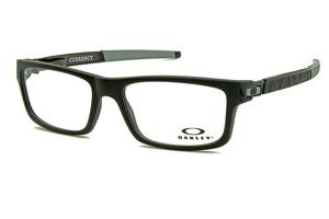 Óculos Oakley OX 8026 Currency Acetato preto fosco com detalhes cinza