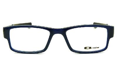 Óculos de grau Oakley Airdrop acetato azul com ponteiras emborrachadas masculino