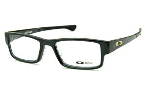 Óculos de grau Oakley Airdrop Acetato preto brilhante com logo creme