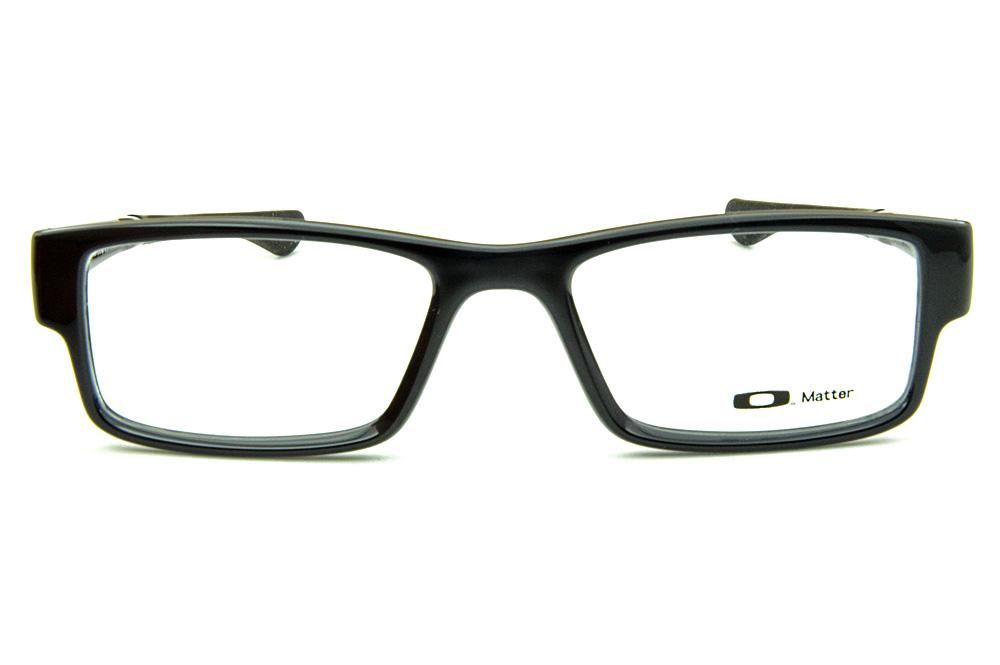 Óculos de grau Oakley Airdrop Acetato preto brilhante com logo creme