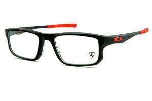 Óculos Oakley Voltage Satin Black acetato preto fosco com vermelho Edição Ferrari masculino