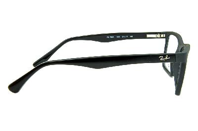 Óculos de grau Ray-Ban em acetato preto fosco com hastes preta brilhante