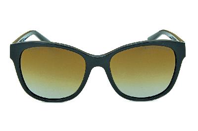 Óculos de Sol Ralph Lauren em acetato preto gatinho e lentes polarizadas para mulheres