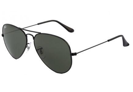 Óculos Ray-Ban Aviador RB 3025 preto com lente preta tamanho 58