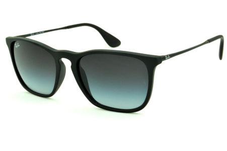 Óculos de sol Ray-Ban Chris em acetato preto fosco e lente degradê