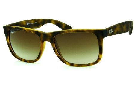 Óculos Ray-Ban Justin RB 4165 Tartaruga fosco com lente degradê