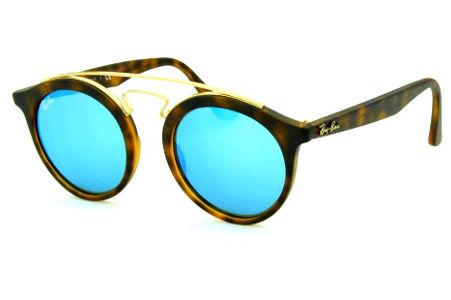 Óculos Ray-Ban de Sol Gatsby Small tartaruga fosco com lente espelhada azul