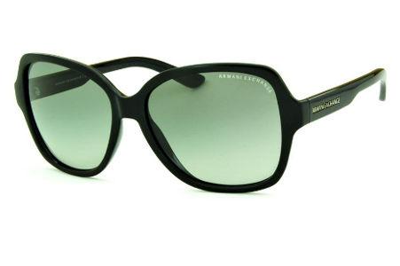 Óculos de Sol Armani Exchange AX 4029S preto com lente cinza degradê e emblema prata