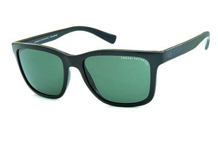 Óculos de Sol Armani Exchange acetato preto quadrado para homens e mulheres