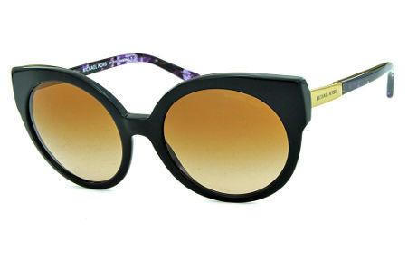 Óculos de Sol Michael Kors Adelaide1 acetato preto brilhante efeito gatinho