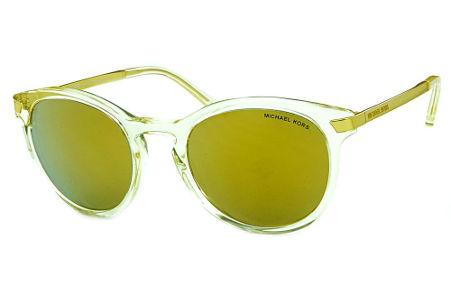 Óculos de Sol Michael Kors Adrianna 3 acetato amarelo transparente e lentes espelhadas