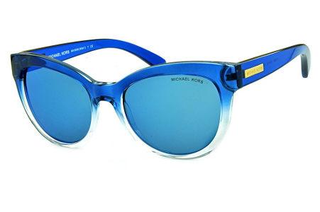 Óculos de Sol Michael Kors Mitzi 1 acetato azul e transparente com lente espelhada azul