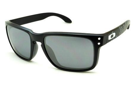 Óculos de sol Oakley OO 9102 Holbrook preto com haste bolha e detalhe branco