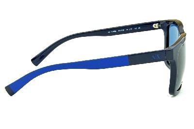 Óculos de Sol Armani Exchange acetato azul e haste fosca para homens modelo quadrado
