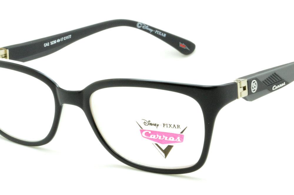 Óculos Disney Carros Pixar de grau preto e cinza masculino