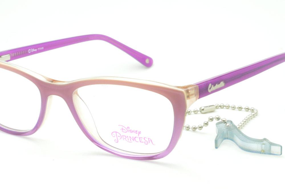 Óculos Disney de grau Princesa roxa e rosa claro para menina infantil