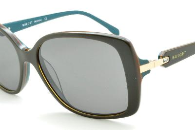 Óculos de Sol Bulget em acetato verde musgo e verde petróleo com strass cristal feminino