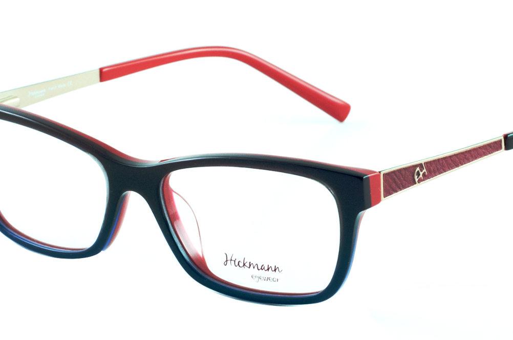 Óculos Ana Hickmann AH6218 de grau preto azul e vermelho feminino