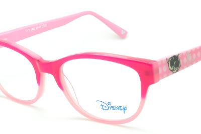 Óculos Disney de grau vermelho rosa bebê pink infantil feminino para menina formato oval em acetato