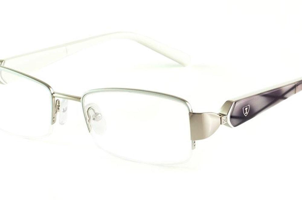 Óculos Ilusion 6298 de grau feminina em metal prata fio de nylon