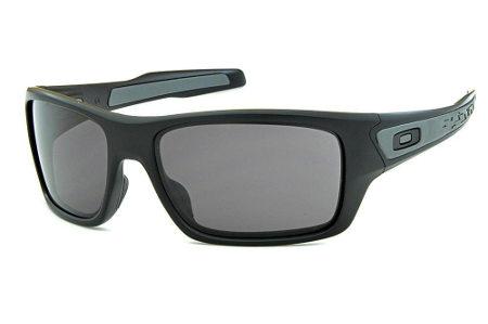 Óculos de sol Oakley Turbine em acetato preto fosco e cinza para homens