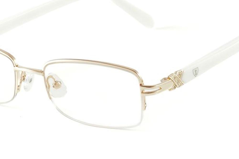 Óculos Ilusion J00618 dourado fio de nylon haste branca