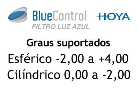 Lente para óculos HOYA filtro Luz Azul Grau esférico de -2,00 até +4,00, Cilíndrico até -2,00