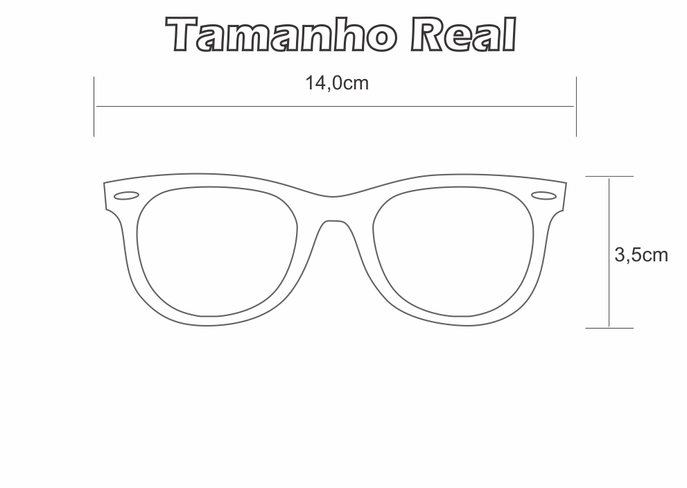 Óculos Ilusion preto modelo parafusado com haste preta