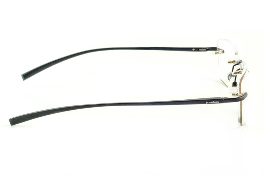 Óculos Ilusion preto modelo parafusado com haste preta