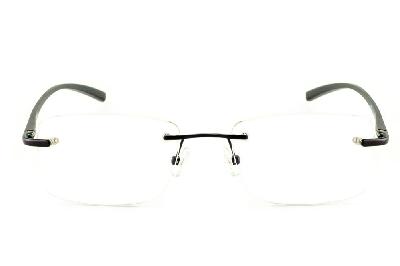 Óculos Ilusion preto modelo parafusado com haste preta