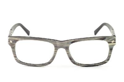 Óculos de grau Ilusion acetato cinza grafite efeito madeira feminino