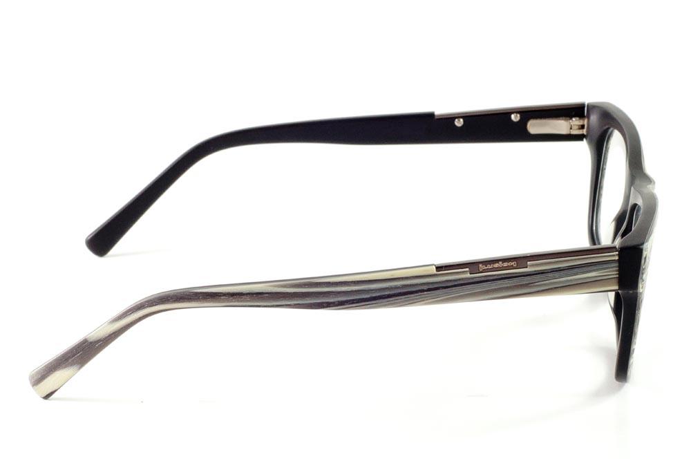 Óculos de grau Ilusion acetato cinza grafite efeito madeira feminino