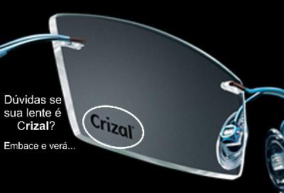 Lente Crizal Sapphire acrílica anti reflexo com proteção UV e Filtro Azul para grau baixo ou médio