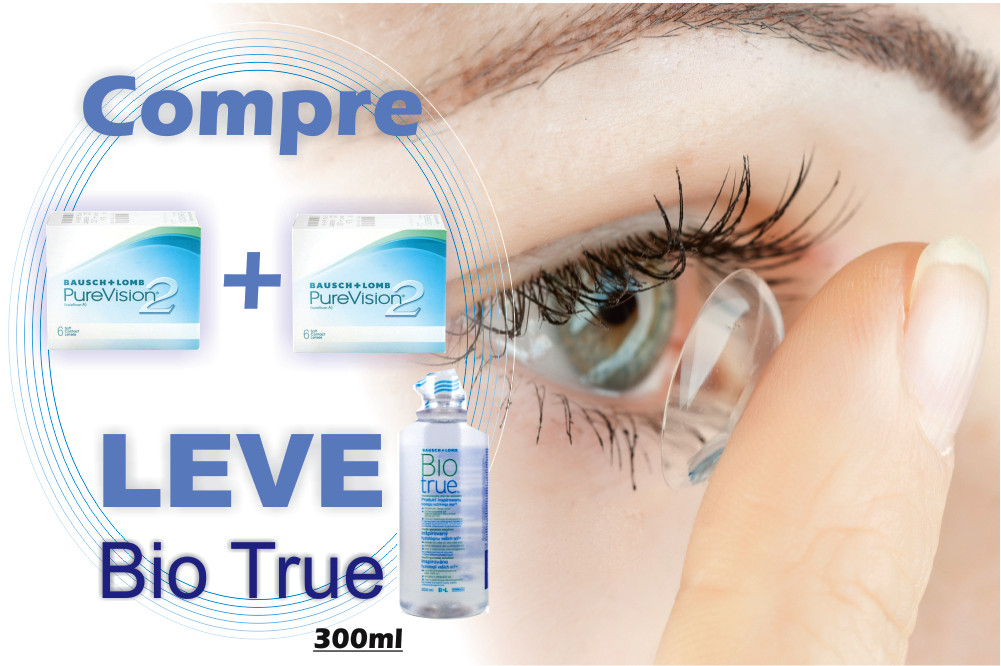 Lente de contato PUREVISION 2 6 lentes esférico +1,00